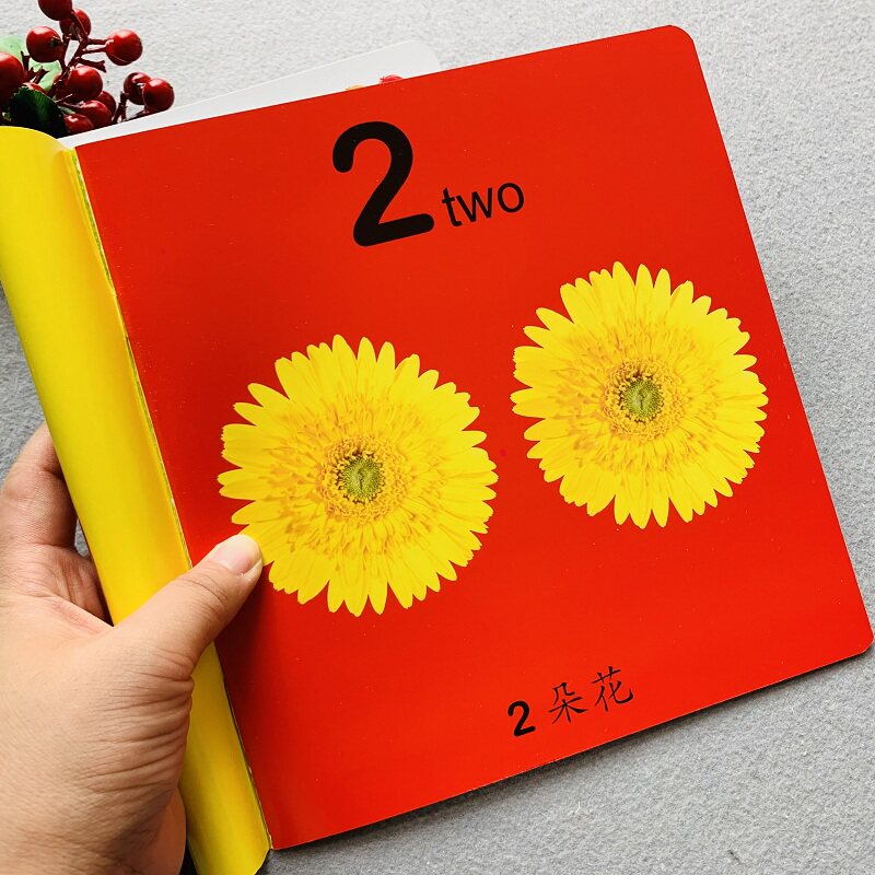 Children's books 0-1-2-3-year-old baby Early teaching card 1-100 digital card turning over book kindergarten to see figure 0-to 100 infant early teaching to see figure cognition Cognitive Carabao