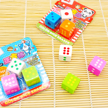 Cube Dice Erasers Erasers 3 Colors Cute Study Supplies Students Prize Creative Stationery Wholesale 1107