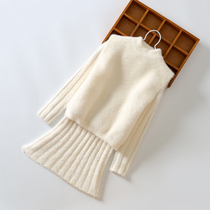 Girl sweaters Waterless Children with long cash weaters Two sets of kit little girl autumn clothing 2021 new winter