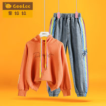 Girl Nets Red Suit 2022 Spring Dress New Ocean Gas Trendy Children Womens Baby Sports Casual Korean Edition Two Sets