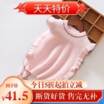 Girls waistcoat water mink fluff vest needlewear outside wearing little girl 2021 Spring and autumn clothes new foreign air baby