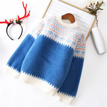 Boy sweater ferrets add suede thickened autumn winter clothing 2021 new baby foreign air CUHK Scout headshirt