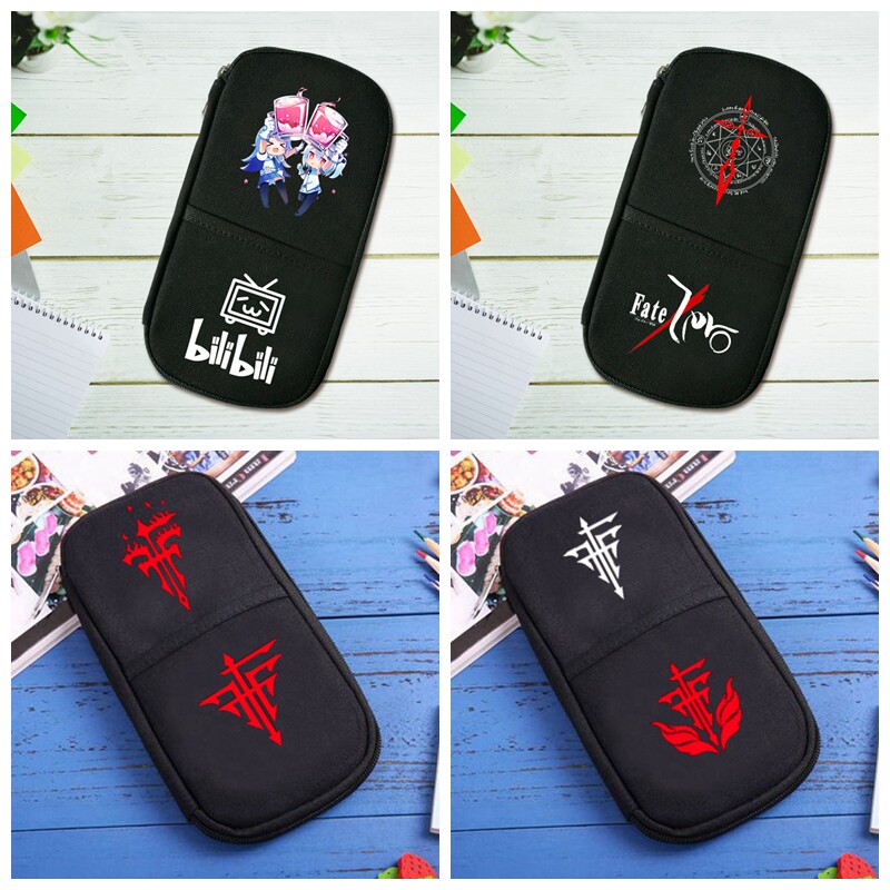 Small TV bibililiFFF group Heretics Internet Tours Cartoon Perimeter Pen Bag Containing Stationery Bag Canvas Zip 