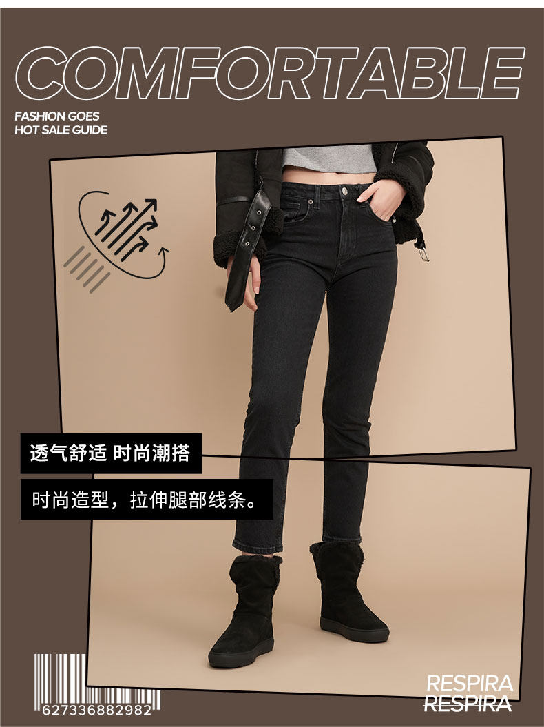 GEOX/健乐士 女牛皮舒适时尚保暖棉靴 图1
