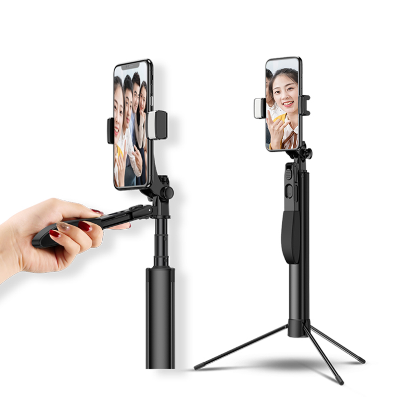 Self-slapping bar mobile phone stabilizer fumbling for Huawei p30 photo holder tonic light p30Pro universal tripod lengthened vlog thever p20Pro Bluetooth remote control shooting 20x live