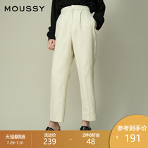 MOUSSY spring and autumn new products high waist straight slacks women 010DSH30-2160