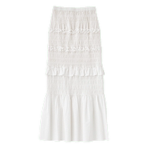 MOUSSY 2024 new summer product French elegant and gentle style fungus skirt for women 010HSS30-1320