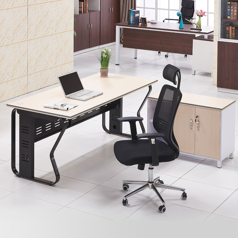 Boss desk single simple modern supervisor office desk and chair