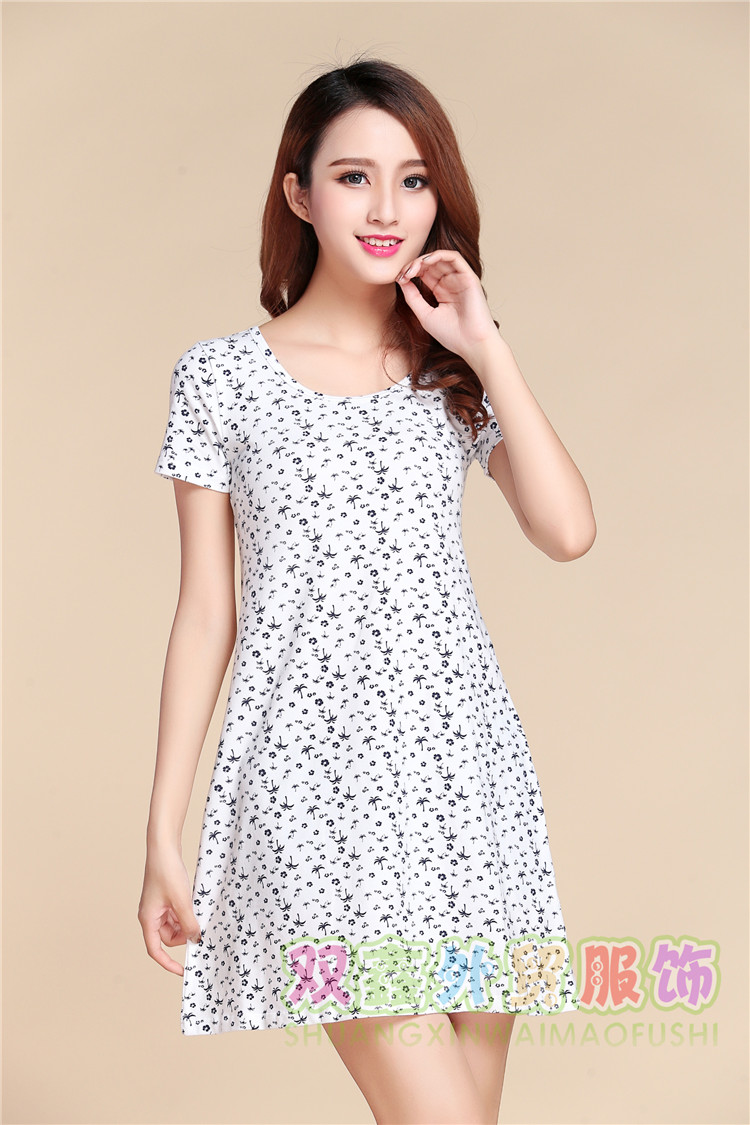 Bông vành đai ngực pad ngắn tay nightdress áo ngực đồ ngủ không có thép vòng cup một nhà giải trí ăn mặc có thể được đeo