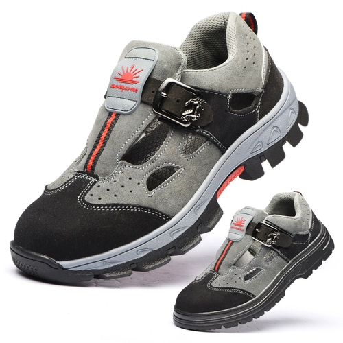 Летние дышащие дезодорированные маслостойкие туфли, нескользящие рабочие сандалии