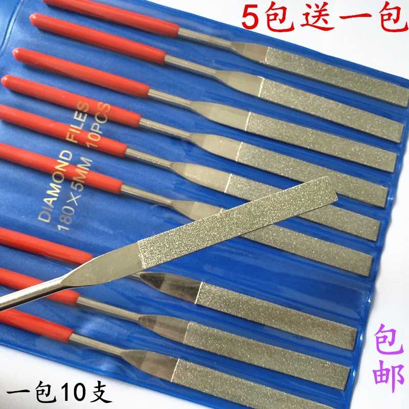 Electroplated gold steel stone file file flat file assorted file set mini small file round file triangle flat file