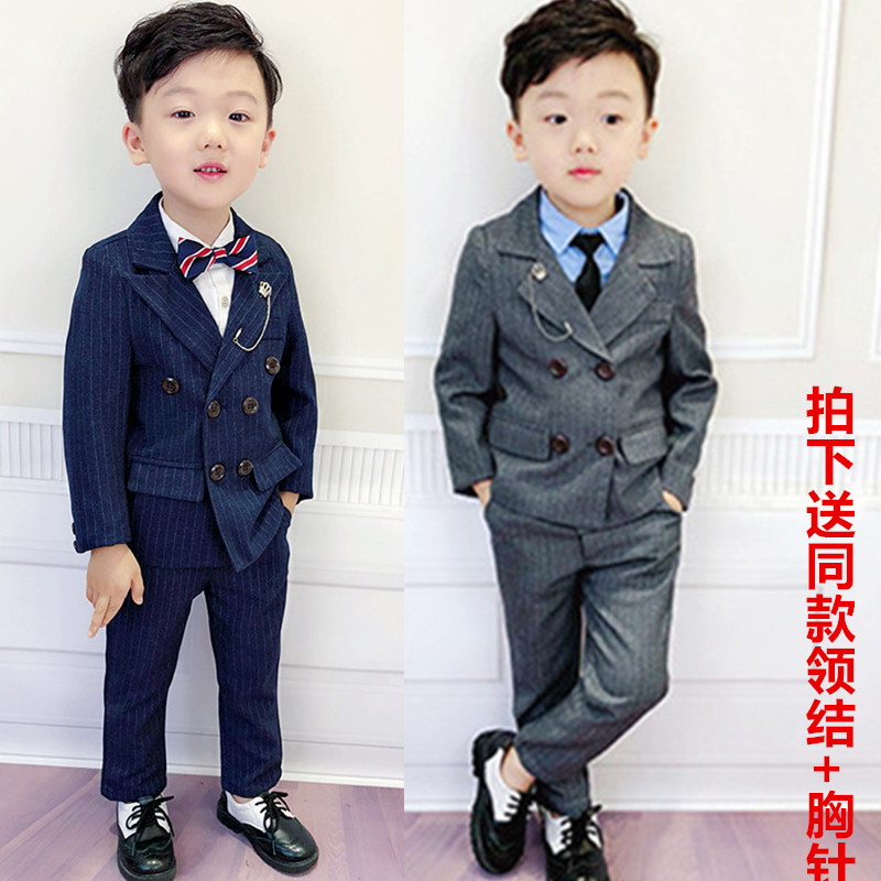 Children's suits 2 boys' jackets 3 autumn and winter casual 4-year-old boys suits Korean version 5 baby dresses trendy British