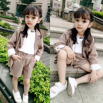 Net Red Girl suit 2 suit foreign style 3 spring and summer 4-year-old girl casual suit 5 baby 6 catwalk dress Han 7