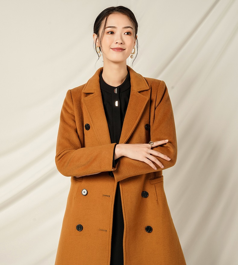 D．F．DEAR 德菲蒂奧 2020秋冬新品時尚簡約雙排扣女士羊毛大衣178元包郵（需領(lǐng)券）