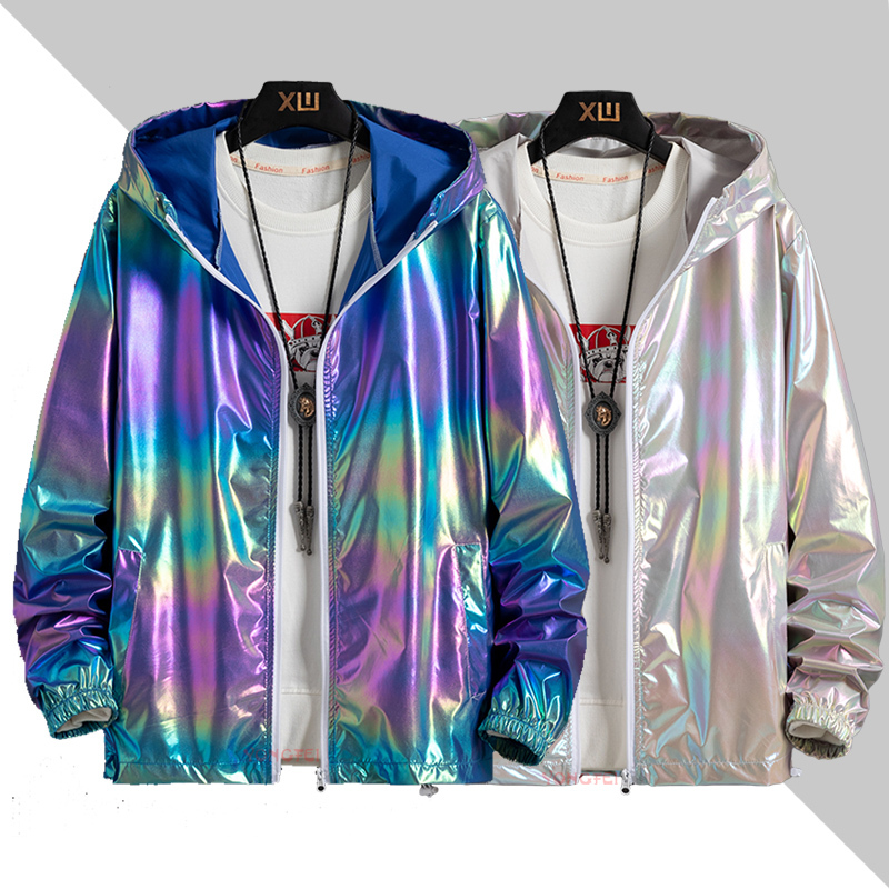 Summer Colorful Reflective Sun Protection Clothing for Men, Ice Silk Ultra-Thin Couple's Colorful Thin Jacket, Trendy Korean Style Cool Jacket Summer Colorful Reflective Sun Protection Clothing for Men, Ice Silk Ultra-Thin Couple's Colorful Thin Jacket, Trendy Korean Style Cool Jacket