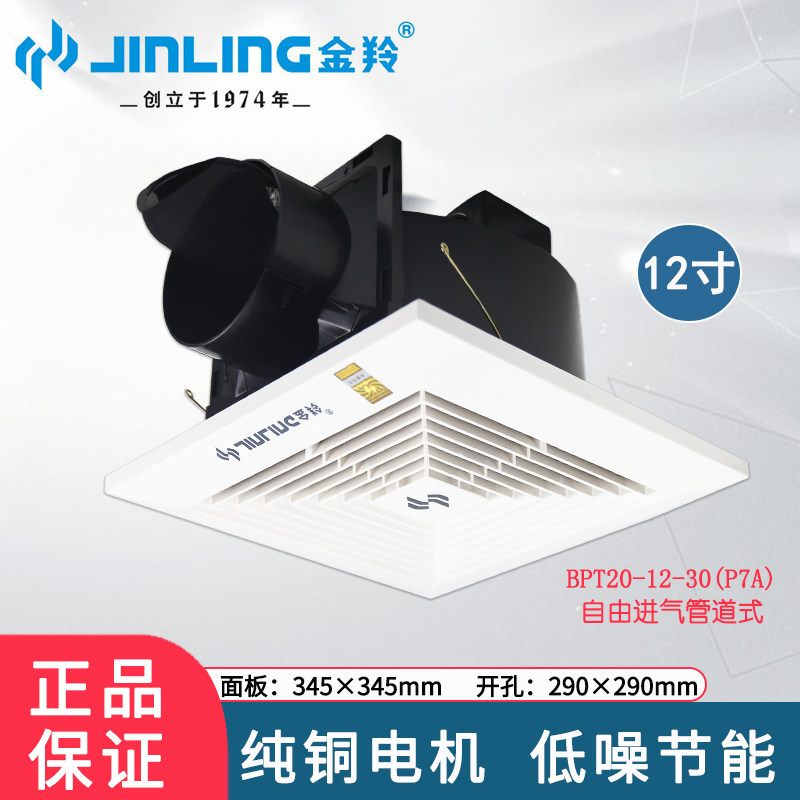 Golden Antelope Exhaust Fan 12 inch Makeup Room Ceiling Pipe Suction Top Type Mute exhaust fan BPT20-12-30 (P7A)