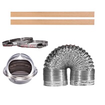 Exhaust fan Ventilation fan full set of accessories stainless steel pipe card cap aluminum foil pipe buckle wooden strip air pipe