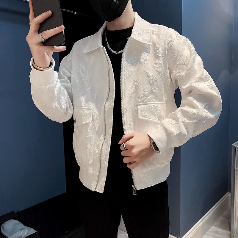 Ll Men's Jacket Trendy Brand Spring and Autumn Style Versatile Jacket 2026 New High-End Jacquard Workwear Hot Item