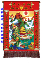 Sanbao Buddhas new design exclusive red landscape Pavilion Xianjatang single painting HD design manager recommended