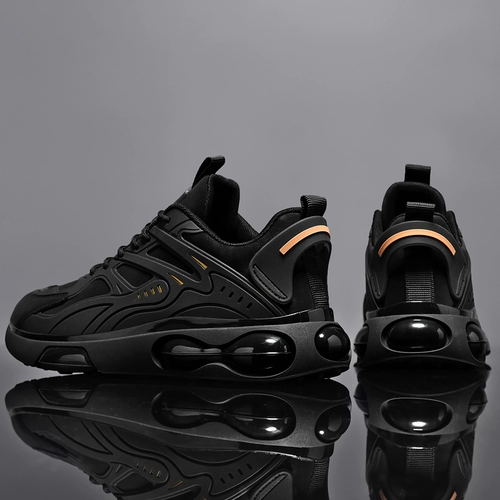 Летняя спортивная трендовая черная высокая универсальная обувь для отдыха, для бега