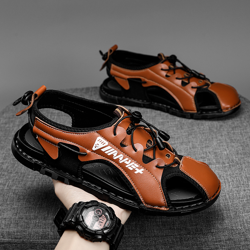 Sandals Men's 2022 New Summer Outer Wear Trend Sports Driving Sandals Outdoor Leisure Baotou Beach Slippers