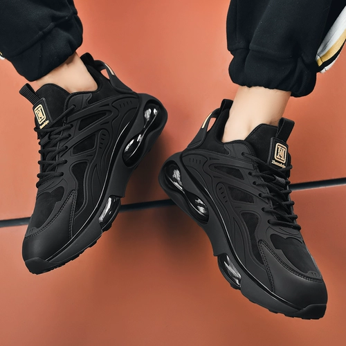 Летняя спортивная трендовая черная высокая универсальная обувь для отдыха, для бега