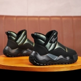 Северо-восточные зимние мужские ботинки из бархата и утолщенного меха, универсальные, нескользящие, водонепроницаемые, для улицы, для холодного хлеба, теплые хлопковые туфли