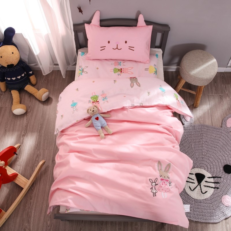Kindergarten Bed Goods Quilt Three Sets Full Cotton Afternoon Nap Bedding 6 pieces with Core Children's Baby Entrance Bed