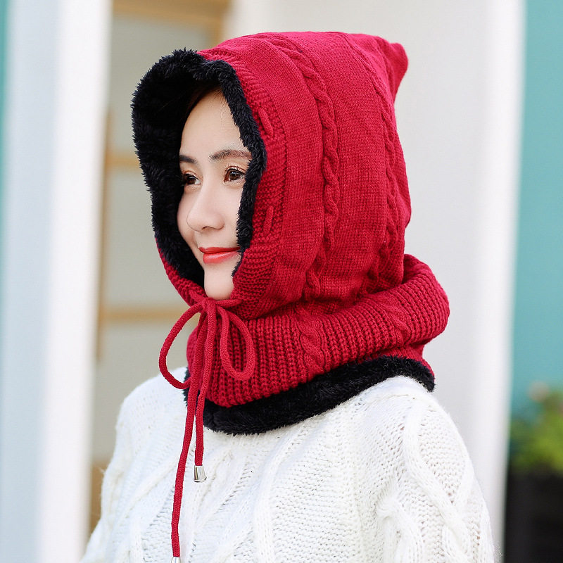 Outdoor cold-proof mask women's warm hood windproof face protection scarf skiing winter motorcycle riding plus velvet thickening