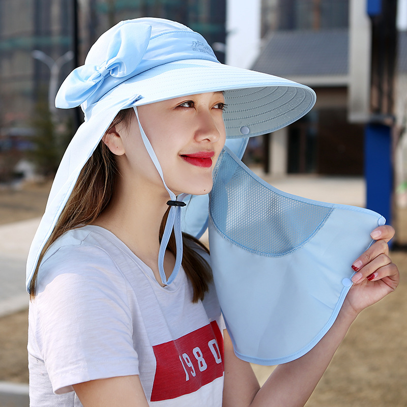 Sunscreen Anti-UV Face Mask Woman Motorcycle Breathable Riding Mask Outdoor Neck Guard Beach Sunhat Summer-Taobao