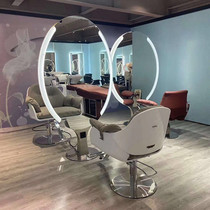 New Beauty Hair Shop Online Red Tape Lamp Hairdressingdesk Hair Salon Special single sided mirror with lamp shadow building Cosmetic Mirror Table