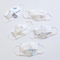 Childrens mouth protection 6-layer high-density gauze 2-layer filter saliva towel bib new product 3 only pack 1 piece