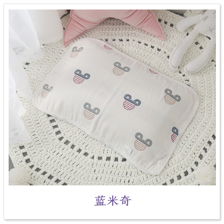Trẻ em gối bé sáu lớp gạc bông bé phim hoạt hình gối khăn vật mềm và thấm nước, mùa thu và mùa đông thở - Khăn gối vỏ gối vuông