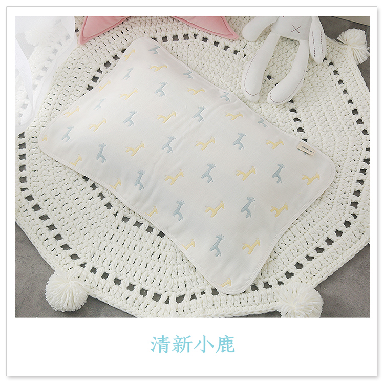 Trẻ em gối bé sáu lớp gạc bông bé phim hoạt hình gối khăn vật mềm và thấm nước, mùa thu và mùa đông thở - Khăn gối vỏ gối vuông