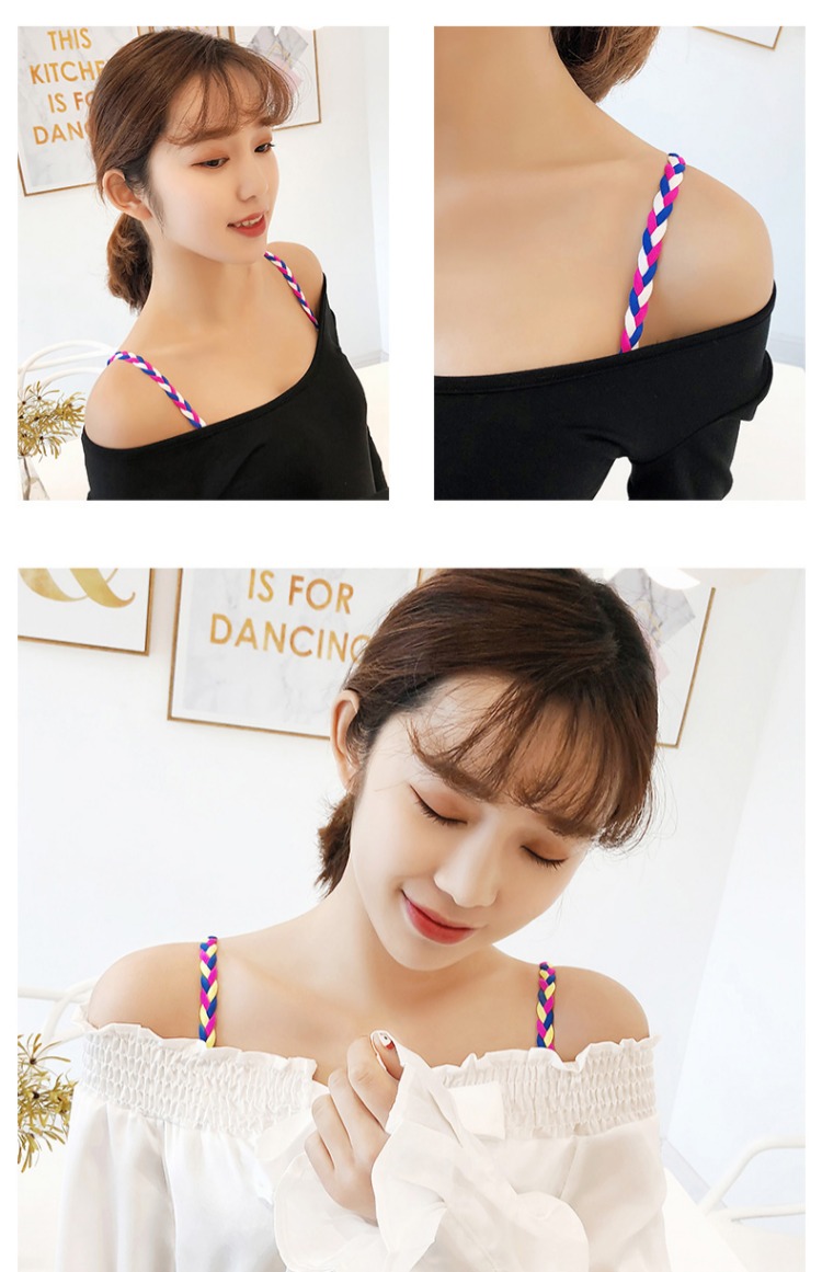 Hàn Quốc handmade xoắn đôi dây đeo vai đàn hồi dây đeo vai gợi cảm phụ kiện đồ lót chống trượt với một dây đeo lưng áo ngực đẹp dây áo hoodie