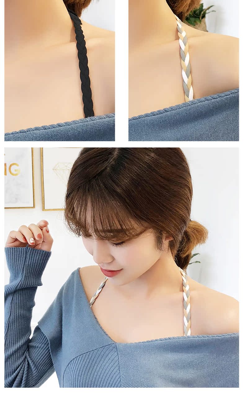 Hàn xoắn dây đeo vai đẹp gợi cảm trở lại treo cổ trong suốt dây đeo vai phụ kiện từ cổ áo lót với dây đeo áo ngực áo lót 3 dây