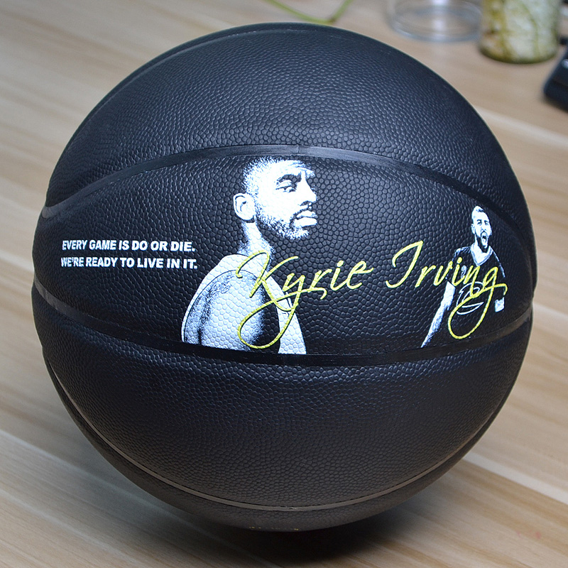 NBA Owen màu đen chìa khóa thấp bóng rổ ngoài trời chống trượt xi măng PU da số 7 lốp xiên quần áo bóng rổ nữ có tay	