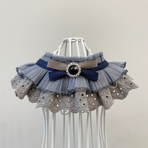 Кружевной шарф с воротником для кошек и собак, шарф со слюной для домашних животных, галстук-бабочка, милый реквизит для фотосессии, аксессуары, британский короткий плюшевый мишка