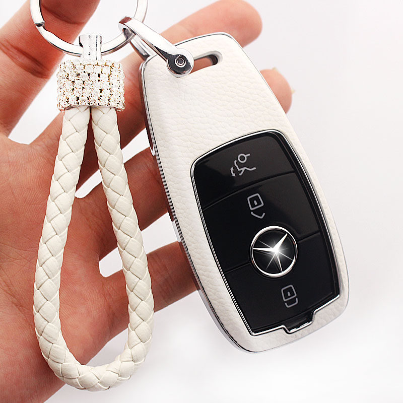 Mercedes e200l key case c female 19 wear-resistant e300 net red e260 leather c200 creative gla200 key shell