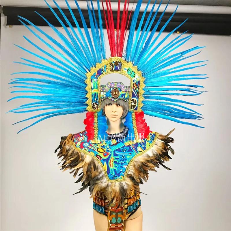 Bar Dance Team Show Tribal Theme Show Show Show Draw Feather Show Feather Headdress