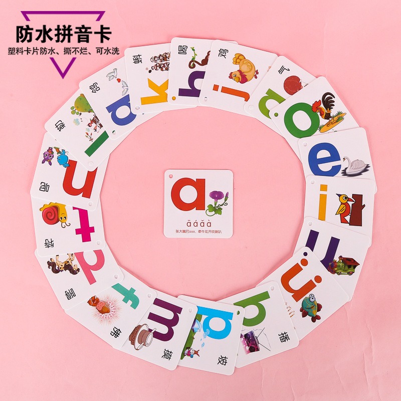 Cognition Has Tupinyin Card Baby Early Education Literacy Card Elementary School Students 1st Grade Children Learn Chinese Teaching Aids