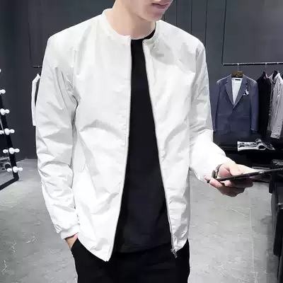 Hong Kong autumn thin jacket men's 2021 new Korean slim trend all-match men's jacket sunscreen clothing trend