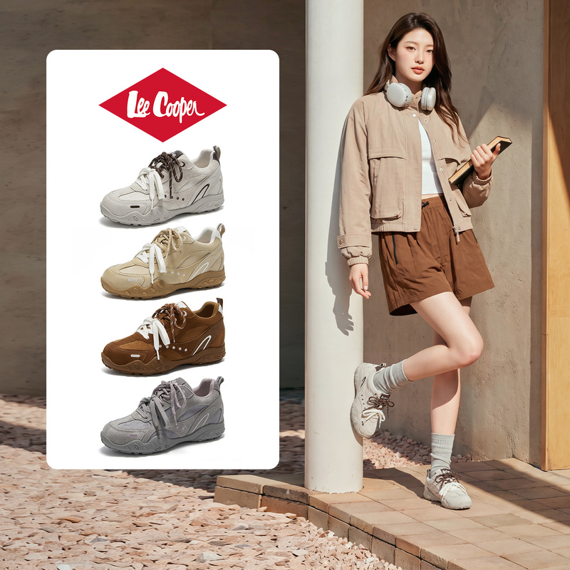 Leecooper【Oatmeal Cookies】Women's Shoes 2026 New Model Sneakers, Same Style as Meng Ziyi's Dexun Shoes Leecooper【Oatmeal Cookies】Women's Shoes 2026 New Model Sneakers, Same Style as Meng Ziyi's Dexun Shoes