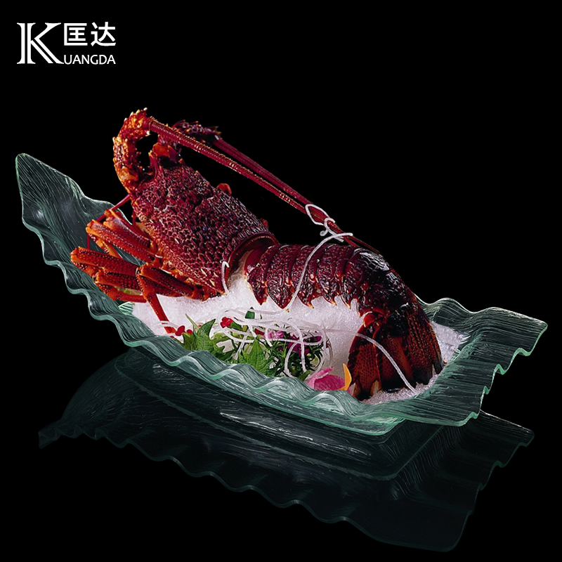 Pressure puncture ice disk warp boat cafeteria hotel display plate fruit seafood plate sushi lobster plate