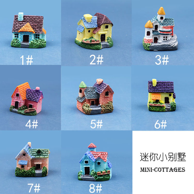 Cute Mini Refined Countryside Small Villa simulation of home wine Toys Wine Toy Cartoon Model Pendulum microscape small pendulum pieces