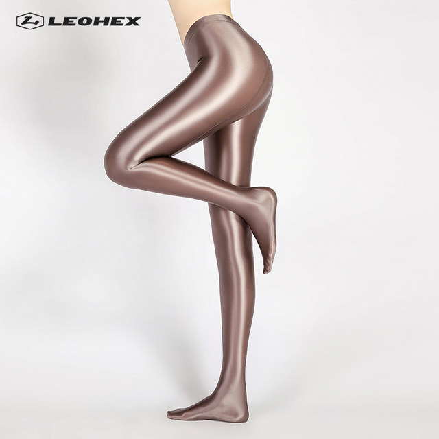 LEOHEX spring and autumn new oily glossy leggings women's