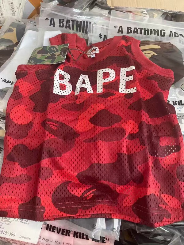 Shanghai Special Offer Children's Clothing Bape Kids Mesh Basketball Vest