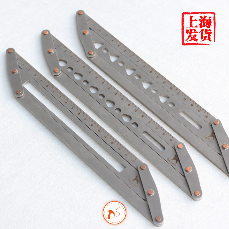 Hands-on net] leather set Geji leather handmade leather goods auxiliary ruler belt positioning auxiliary ruler belt ruler