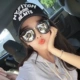 Kính râm nữ 2018 mới thời thượng phiên bản Hàn Quốc của kính sao vuông vuông hộp lớn cặp đôi kính râm nam giá kính cận