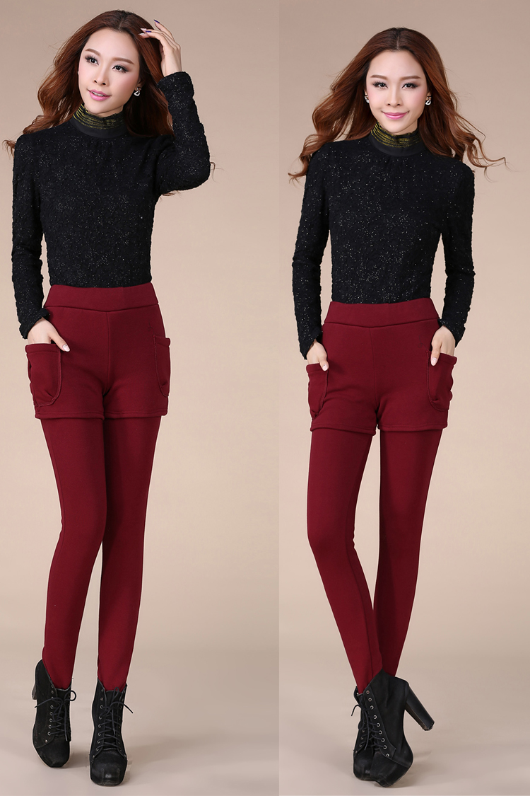 Quần legging, quần tây nữ, mặc mùa thu đông bó sát và nhung dày để tăng thêm chất béo cho chị em quần eo cao là quần mỏng quần legging nữ cạp cao